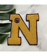 Vintage Letterman Jacket Patch Letter N Purple Gold Yellow Basketball Te... - $29.69