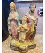 Holy Family Hand Painted Ceramic Vintage Figurine FLAW JOSEPHS SLEEVE - $5.93