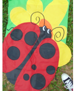 Laybug Flower Yard Flag Sign 42 x 30 In Nylon 2-Sided for Flag Pole - $27.11 CAD