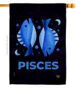 Pisces House Flag Zodiac 28 X40 Double-Sided Banner - £29.48 GBP