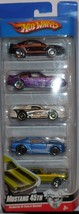 2010 Hot Wheels 5 Pack &quot;Mustang 45th&quot; Five Mint Vehicles In Sealed Box - £9.99 GBP