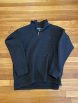 Polo Ralph Lauren Mens Long Sleeve Black 1/4 Zip Pullover Size XXL Sweater - $35.59