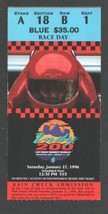 Walt Disney World Spdwy Indy Car Race IRL Ticket Stubs-Indy 200-race day 2/27... - £23.44 GBP