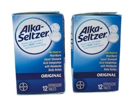 Alka Seltzer Heartburn Relief and Pain Relief Antacid 12 Tablets Exp 202... - $19.50