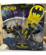 DC Superheroes 6&quot; Batman &amp; Nightwing 2-Pack Mattel 2003 Black Gray Blue ... - £14.54 GBP