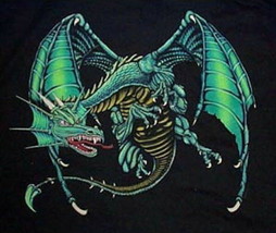 Standing Winged Green Dragon T-Shirt, NEW Size XL - $14.50