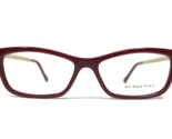 Burberry Eyeglasses Frames B2190 3403 Red Gold Rectangular Full Rim 54-1... - $74.58