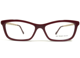 Burberry Eyeglasses Frames B2190 3403 Red Gold Rectangular Full Rim 54-1... - £59.44 GBP