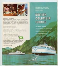 British Columbia Ferries Brochure 1969 Route Map Fares Deck Plan  - $21.78