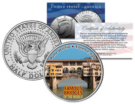 PONTE VECCHIO * Famous Bridges * JFK Half Dollar U.S. Coin - Florence Italy - $236.08 MXN