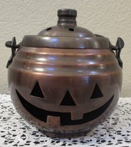 Vintage Pumpkin Candle Pot With Lid &amp; Handle by Hosley - £26.89 GBP