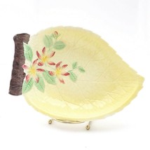 Vintage Carlton Ware Plate Apple Majolica Art Pottery Apple Blossom Yellow Leaf  - £15.40 GBP