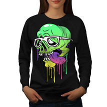 Wellcoda Swag Zombie Skull Womens Sweatshirt, Mask Face Casual Pullover Jumper - £23.10 GBP+