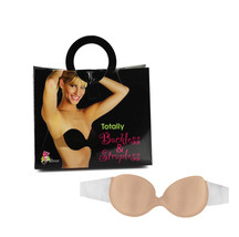 Women&#39;s Totally Backless &amp; Strapless Adhesive Sides Beige Bra Brassiere ... - $18.18