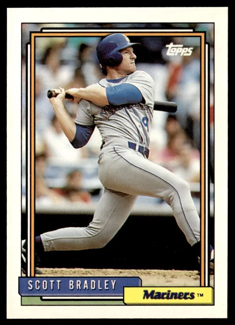 1992 Topps Scott Bradley Seattle Mariners #608 - $3.00