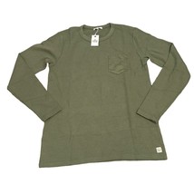 Marine Layer Long Sleeve Waffle Crew Tee Deep Linchen Size Small New - £28.74 GBP