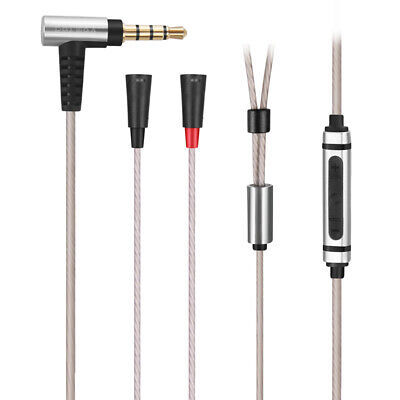 Silver Plated Audio Cable With mic For Sennheiser IE80S IE 80 S IN-EAR