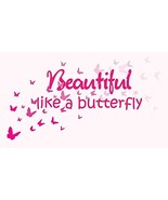 Pink 55&quot; Wide Beautiful Like a Butterfly with Butterflies Nursery Room ... - $35.23