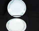Corelle Rosemarie Bread Plates 6.75&quot; Lot of 7 Green Teal Bands - $12.73