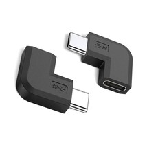 90 Degree Type Usb C Adapter, 2 Pack Usb C To Usb-C Fast Charger And Tra... - £11.79 GBP