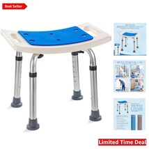 Elegant Anti-Slip Aluminum Shower Seat - Tool-Free Assembly &amp; Portable D... - $74.20