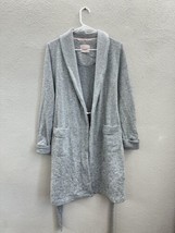 Victoria&#39;s Secret Womens Robe Size Medium Grey Long Sleeve with Belt - $9.46