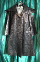 Nexus Ladies Coat Steam-Punk Collared And Long Length Size 12 Black / Si... - $62.56