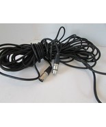 Black Microphone Cable 3 Prong Male to Female Speaker PA System 45&#39;+ PVC... - $9.85