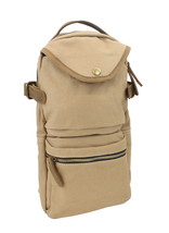 Vagarant Traveler Slim Long Shape Cotton Canvas Backpack CK06.Khaki - £37.59 GBP