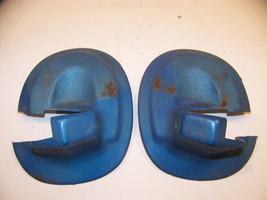 1968 DODGE CORONET STATION WAGON REAR SEAT HINGE COVERS OEM BLUE 2657678... - $72.00