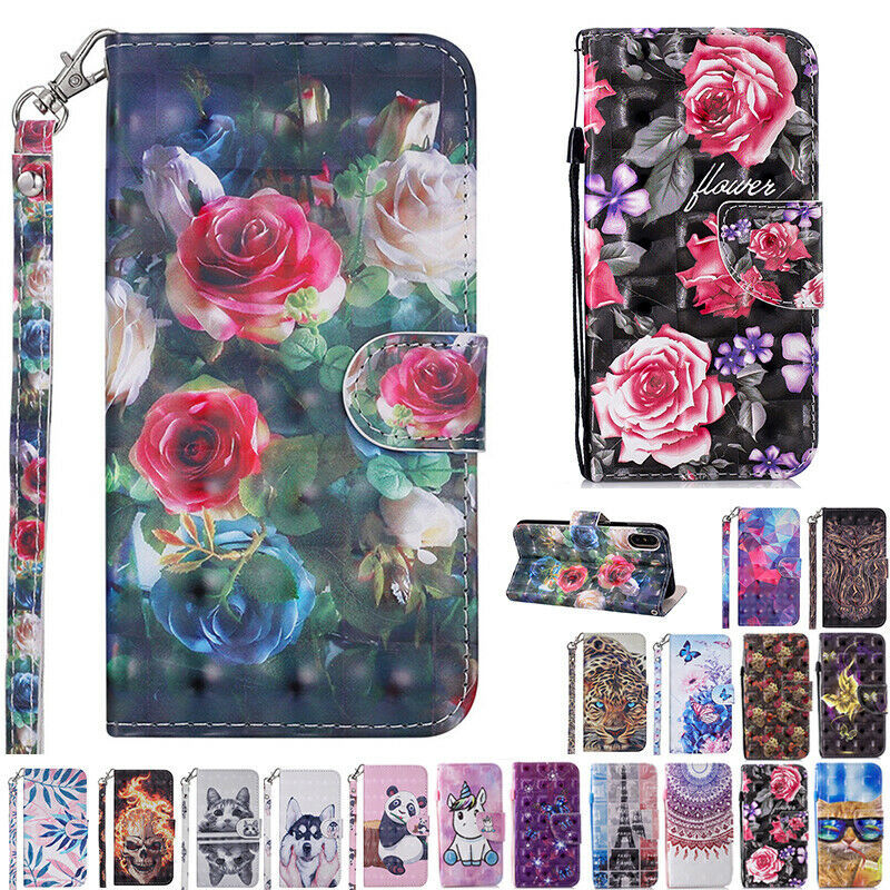 For iPhone XS Max iTouch 6S 7 8Plus Strap Pattern Leather Card Slots Case Cover