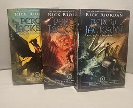 Percy Jackson &amp; The Olympians Lot Of 3 Books Sea Monster Lightning Thief Titans - £12.88 GBP