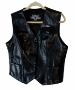 Harley-Davidson Womens Leather Gallery Vest FREE Open Shoulder Lattice Sleeves - $59.35