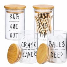 4 Pack 10oz Qtip and Cotton Holder with Bamboo Lids - $2,551.33 MXN