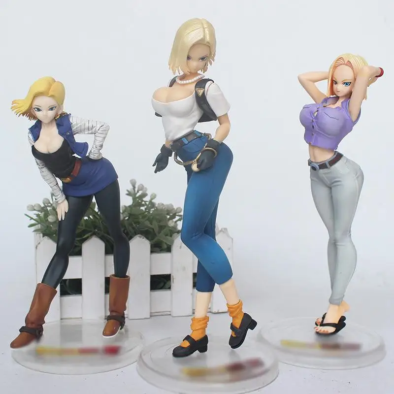 Japanese Anime Dragon Ball Sexy Character Model Android 18 Action Figure Doll - £25.29 GBP