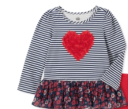 Kids Headquarters Little Girls  Rosette Heart Top, Size 6X - £12.46 GBP