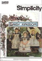 Simplicity Pattern #9458 - Daisy Kingdom Child&#39;s Dress and Pinafore - Size BB 5- - £7.78 GBP