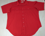 Sheplers Men's short sleeve Pearl snap Western Shirt Red Size 20 Tall #2B - $14.84