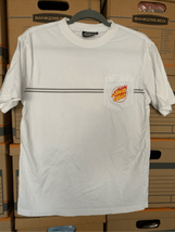 SANT CRUZ Flame Pocket Tshirt-White/Red Men’s Short Sleeve EUC Small - £9.66 GBP