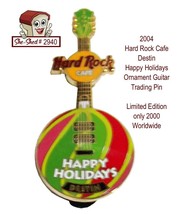 Hard Rock Cafe Destin FL Holiday Ornament Guitar 2004 Trading Pin Limite... - $14.95