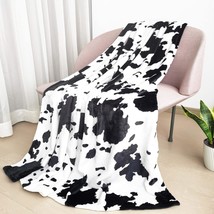 Cow Blanket, Fleece Cow Print Blanket For Kids Adults Soft Cowhide Decor For Cou - £45.07 GBP