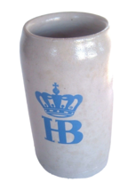 Vintage Beer Stein Salt Glazed German Mug HB With Crown 1L - £23.51 GBP