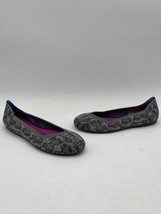 Rothy’s “THE FLAT” Gray Snake Print Knit Round Toe Flats Women’s Size 7 - £50.88 GBP