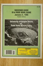 Souvenir Guide 81st Rose Bowl Game January 2, 1995 Oregon Ducks Penn State - $19.79