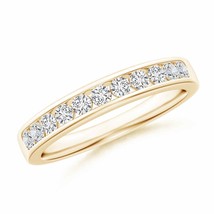 ANGARA Natural Diamond Wedding Band in 14K Gold (Grade-HSI2, 0.51 Ctw) - £885.62 GBP