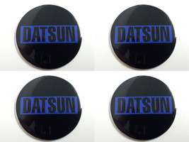 Datsun 4 - Set of 4 Metal Stickers for Wheel Center Caps Logo Badges Rims  - $24.90+
