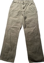 Carhartt Men’s Pants 35x35 Gray Dungaree Fit Duck Canvas Utility Work Pant - $29.70