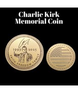 40mm Brass Memorial Coin for Charlie Kirk – Collectible Challenge Coin with Amer - $50.99