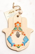 Home Blessing Hamsa Hand Ceramic Hand Made Art Design - £27.10 GBP