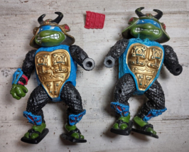 Lot of 2 Vintage TMNT Leonardo Leo Sewer Samurai Action Figures 1990 *DAMAGE* - £3.98 GBP